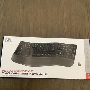 Delton KB200 Ergonomic 2.4G Wireless KEYBOARD ONLY No‎ Dongle - NEW